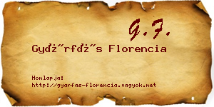 Gyárfás Florencia névjegykártya